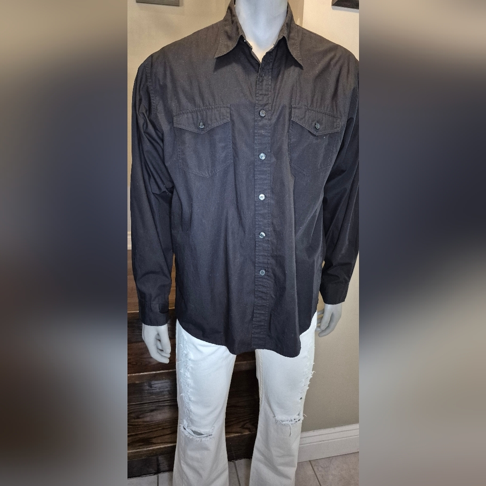 Kenneth Cole Black sports/dress shirt - Picture 11 of 14